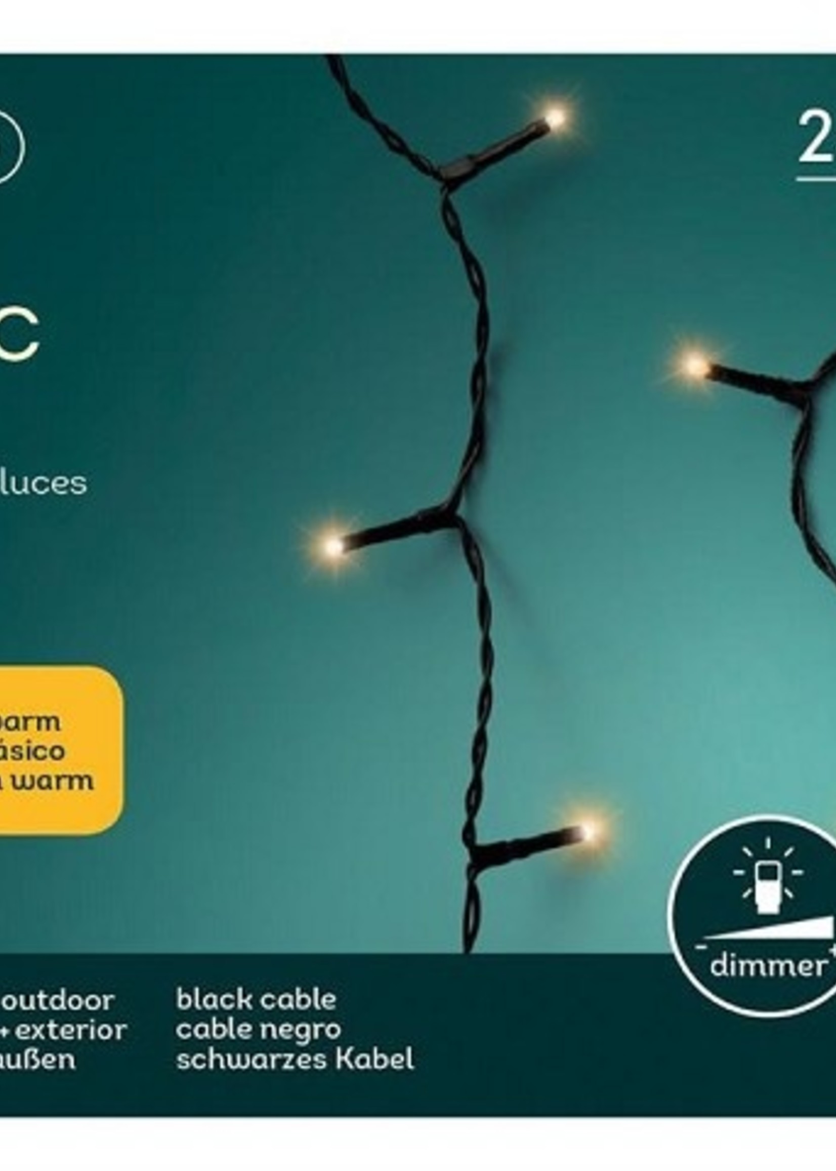 Lumineo LED strengverlichting 18m 240 Lampjes warmwit. Met 8-uurs timer en dimfunctie