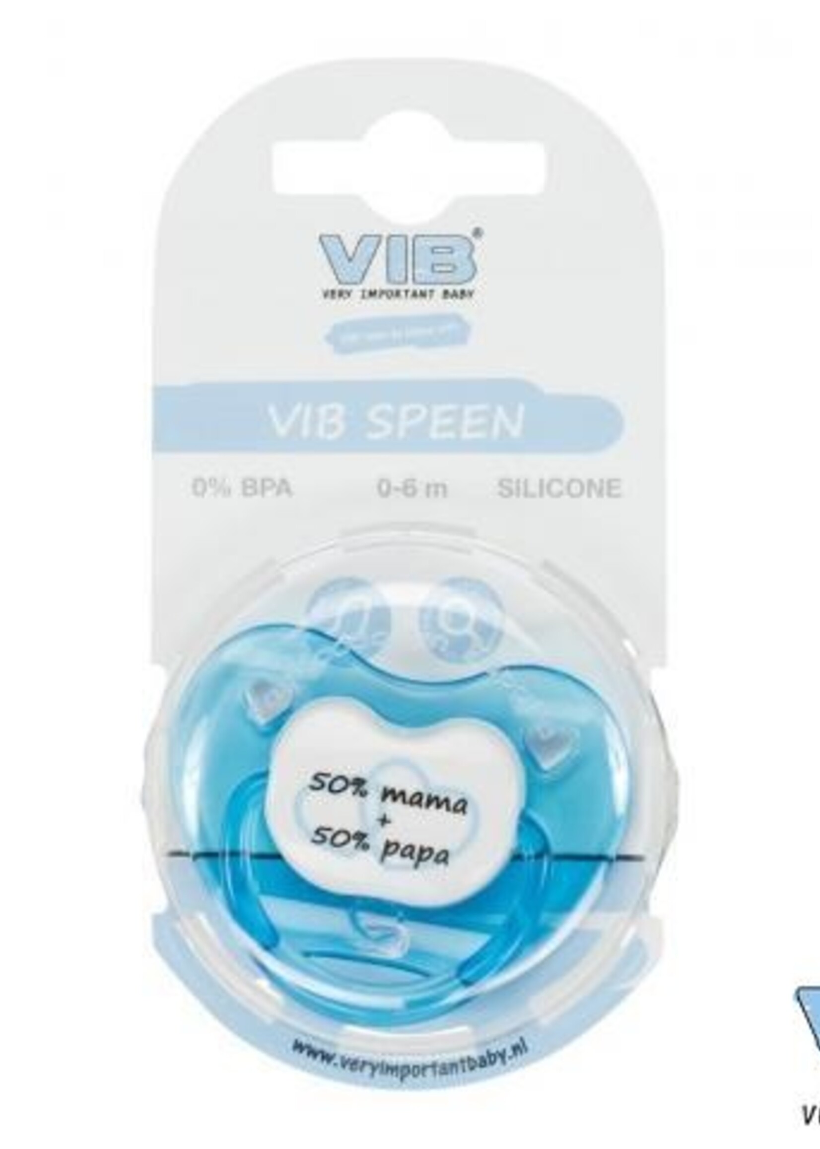 SPEEN TR.-BLAUW 50%MAMA + 50%PAPA