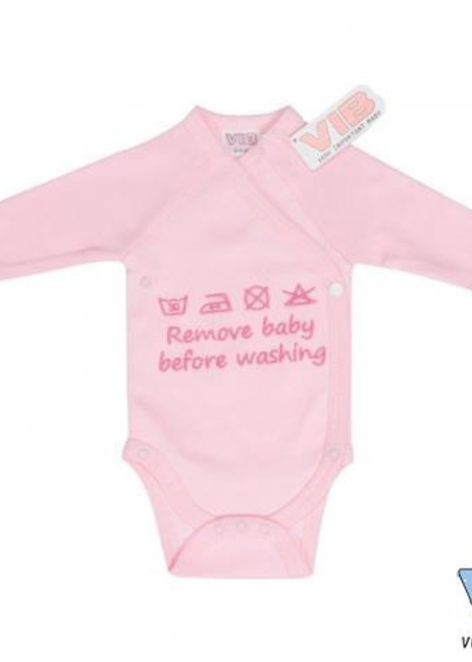ROMPER REMOVE BABY BEFORE WASHING ROZE