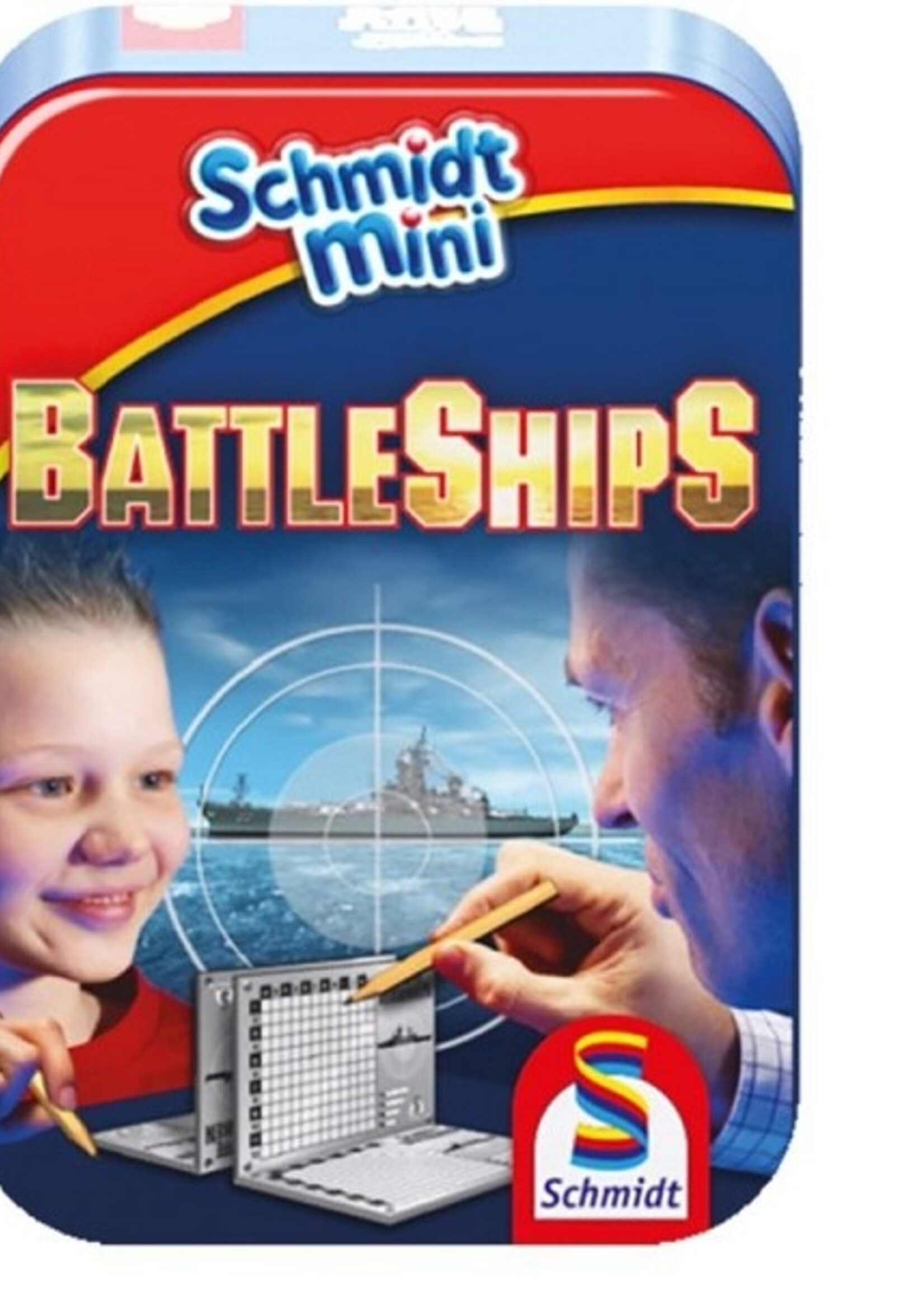 Schmidt Battle Ships zeeslag spel in blik
