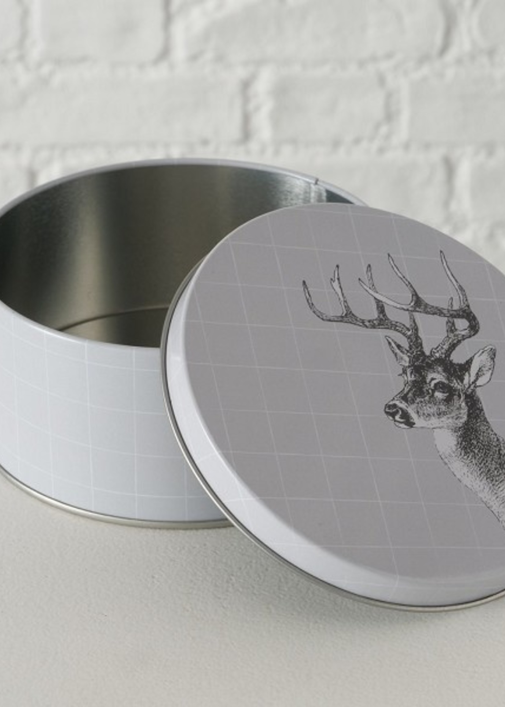 Boltze Home Voorraadblik kerst 3-delig metaal Fredi hert