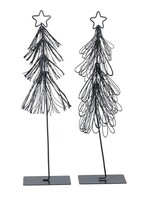 Boltze Home Kerstboom zwart metaal H32cm