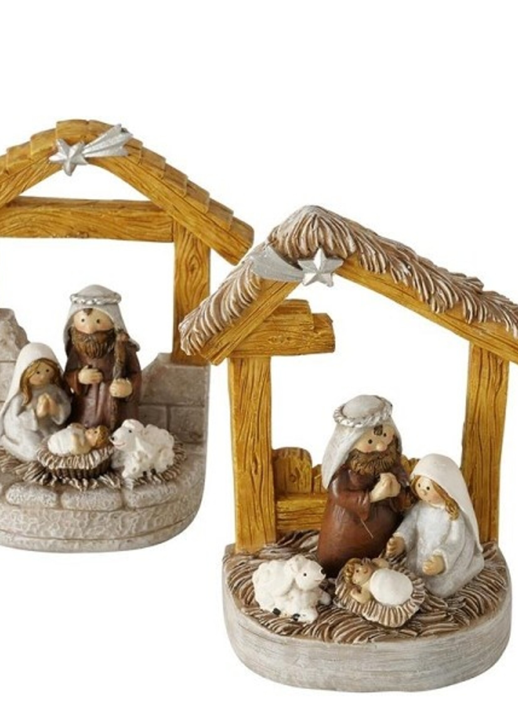 Boltze Home Kerststal LED H14cm polyresin