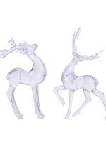 Kerst ornament Rendier acryl 12x20cm helder