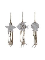 Natural Collections Hanger vis/schelp/zeester metaal 56x18cm