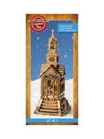 Lumineo LED tafereel kerk 14x14x34cm-2L