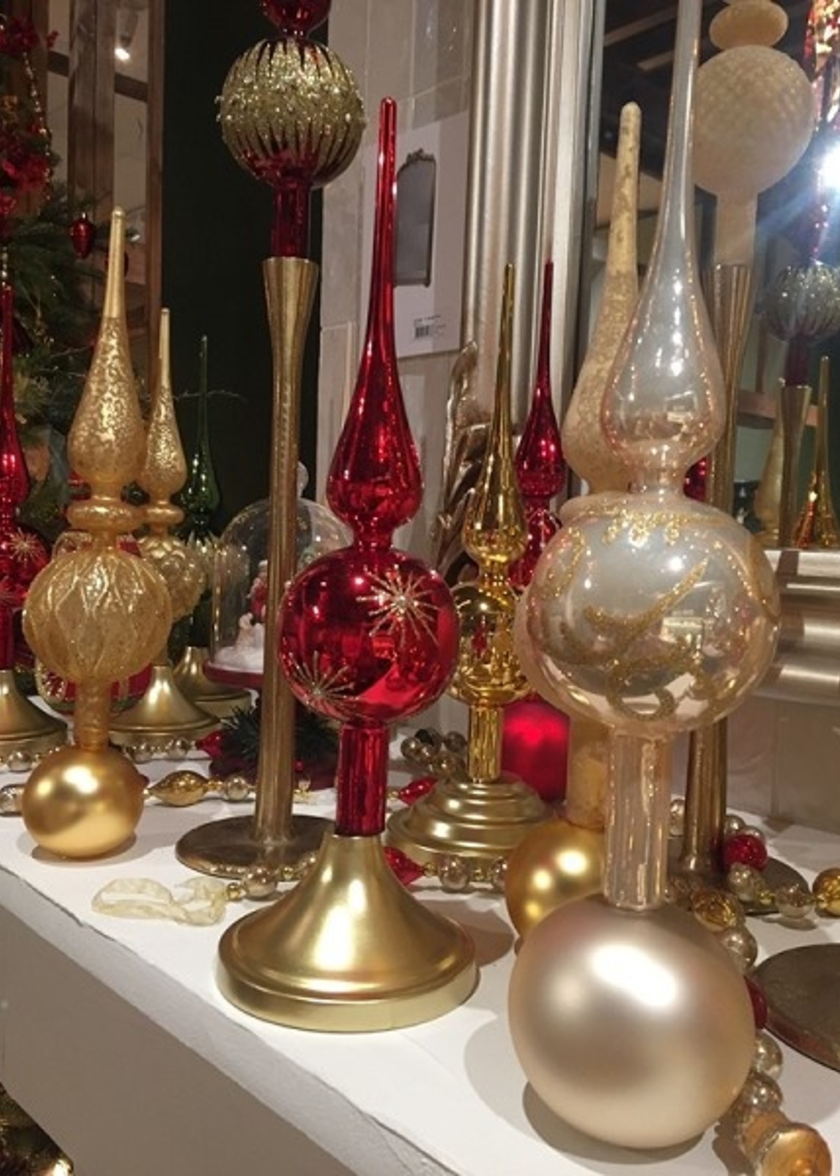 Decoris Piek houder 25cm goud