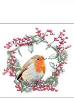 Ambiente Servetten Robin In Wreath 25cm 20 stuks
