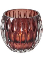 Boltze Home Theelichthouder bruin glas Aliza h8,5d10cm verkrijgbaar in verschillende bruintinten