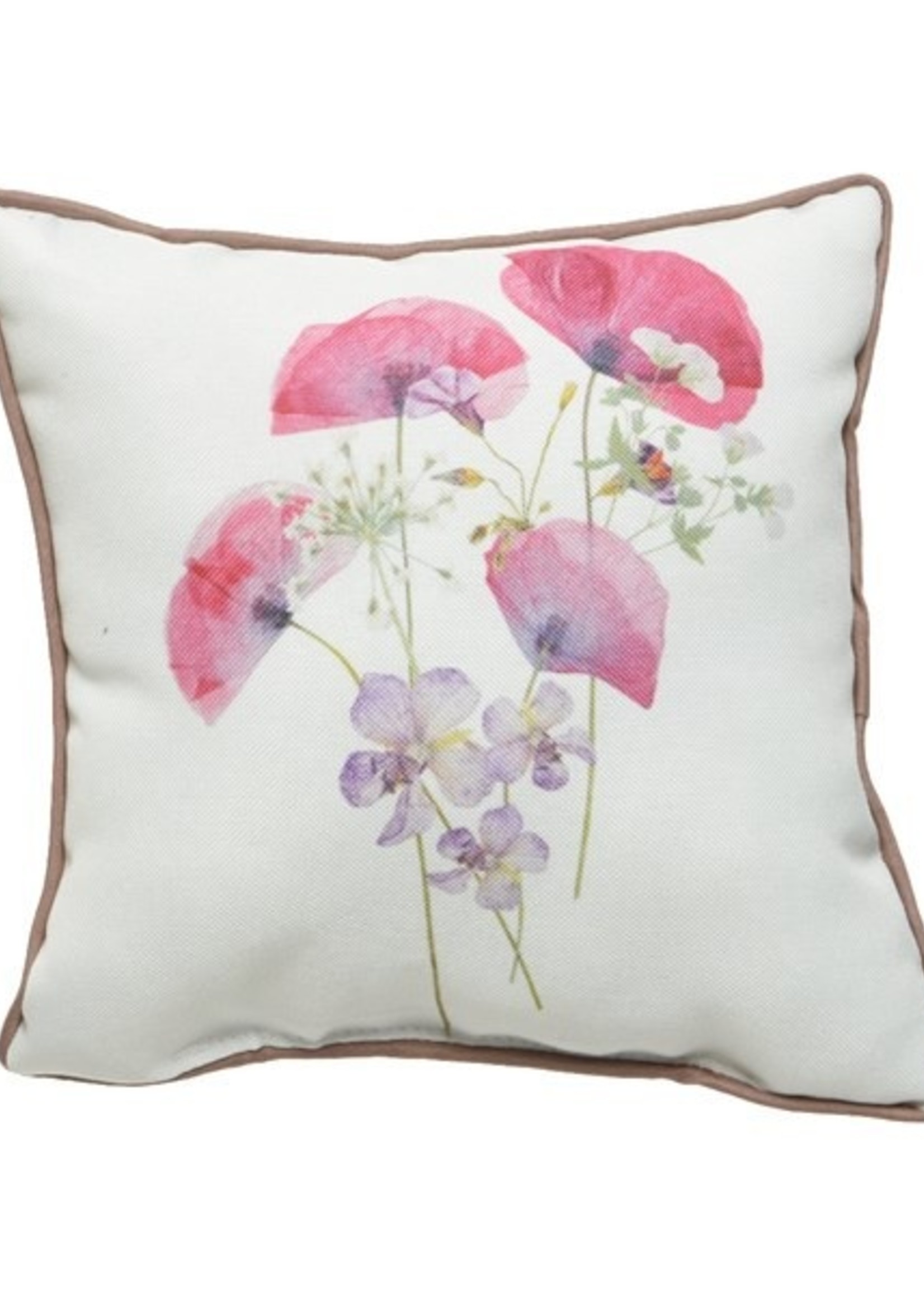 Kussen polyester L20-W20-H2cm wit