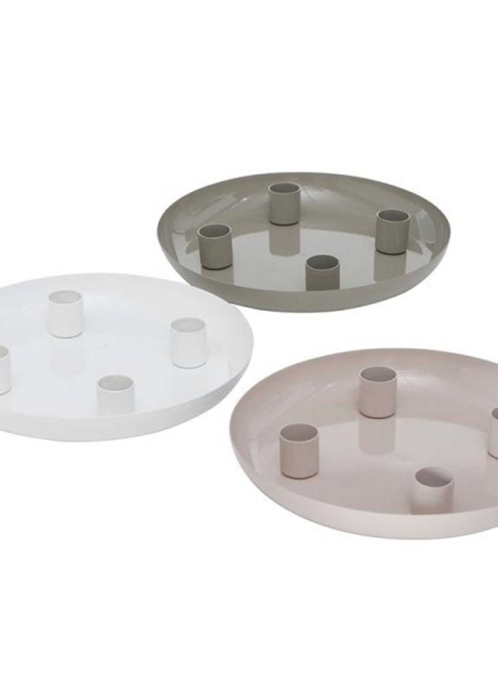 Boltze Home Kaarsenhouder metaal dia 20cm H3cm voor 4 kaarsen ( exclusief kaarsen )