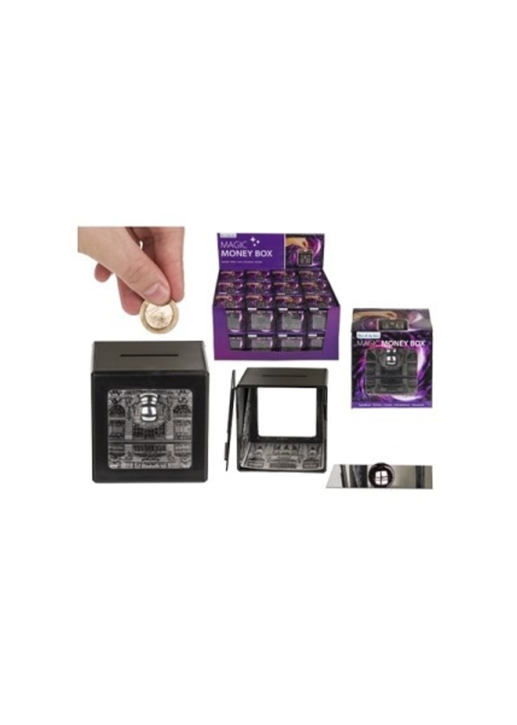 Magische spaarpot kunststof 7x7cm