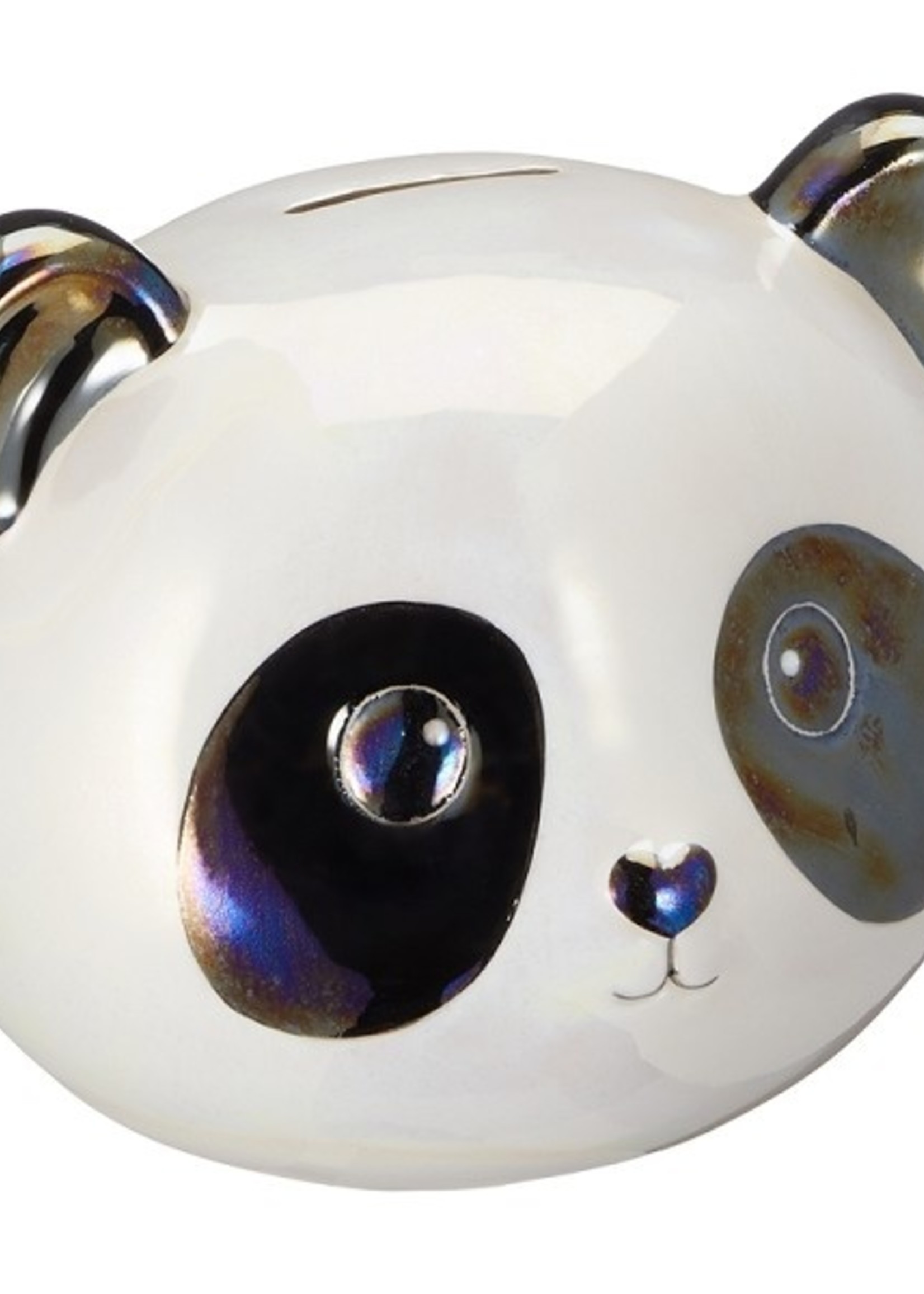 Spaarpot pandakop aardewerk Ø16cm