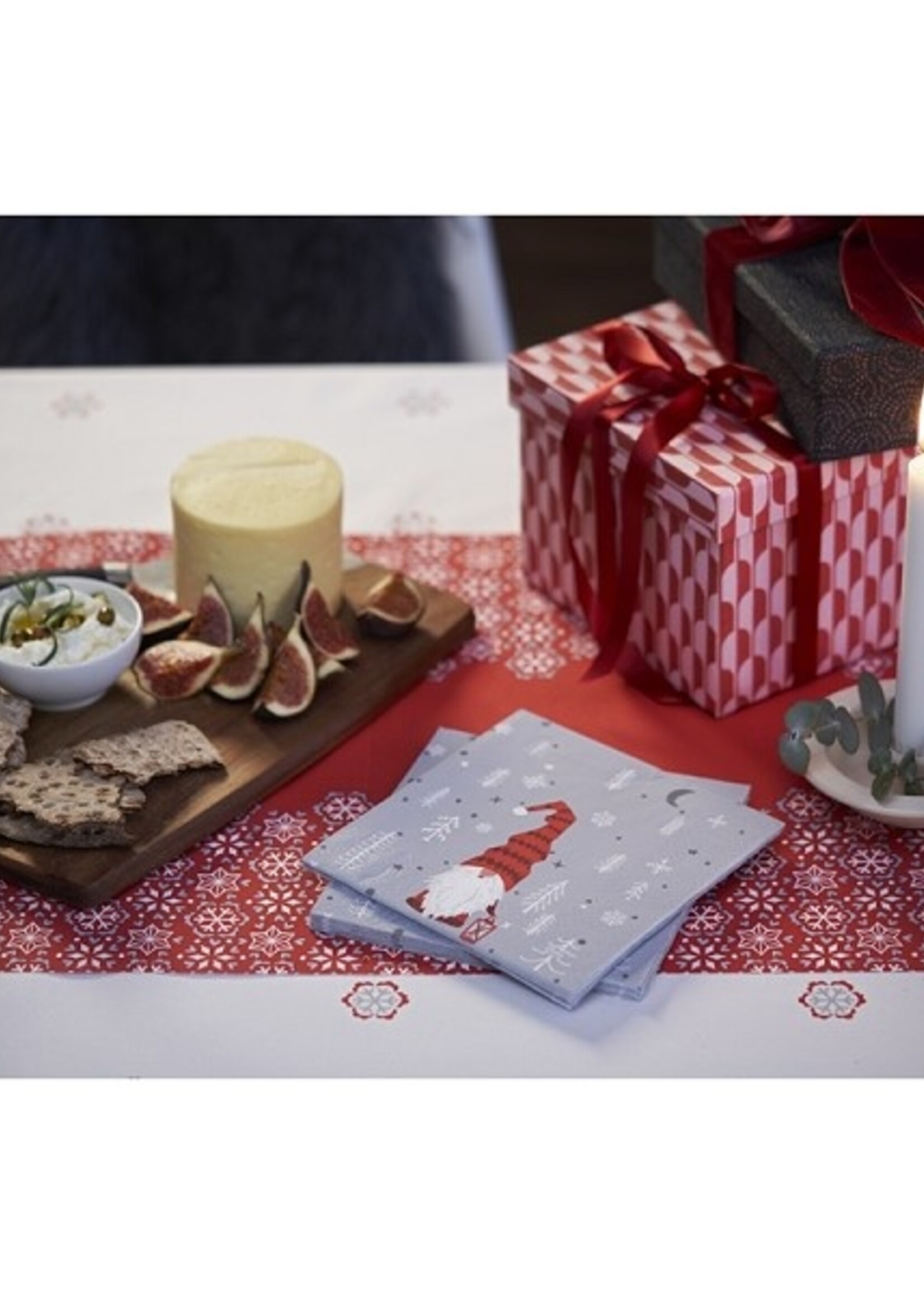 Duni Servetten Tomte Med Luva 24x24cm 3-laagstissue FSC pak a 20 servetten