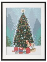 Grafix Diamond Painting kerstboom 30x40cm (eclusief lijst)
