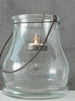 Boltze Home Theelichthouder Claire H18cm transparant glas