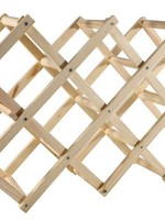 Wijnrek uitklapbaar hout voor 10 flessen 45x31x12.5cm