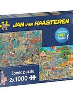 Jumbo Jan van Haasteren puzzel Muziekwinkel & Vakantiekriebels 2x1000 stukjes