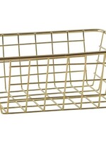 Draadmand 20x15,5x8cm goud metaal