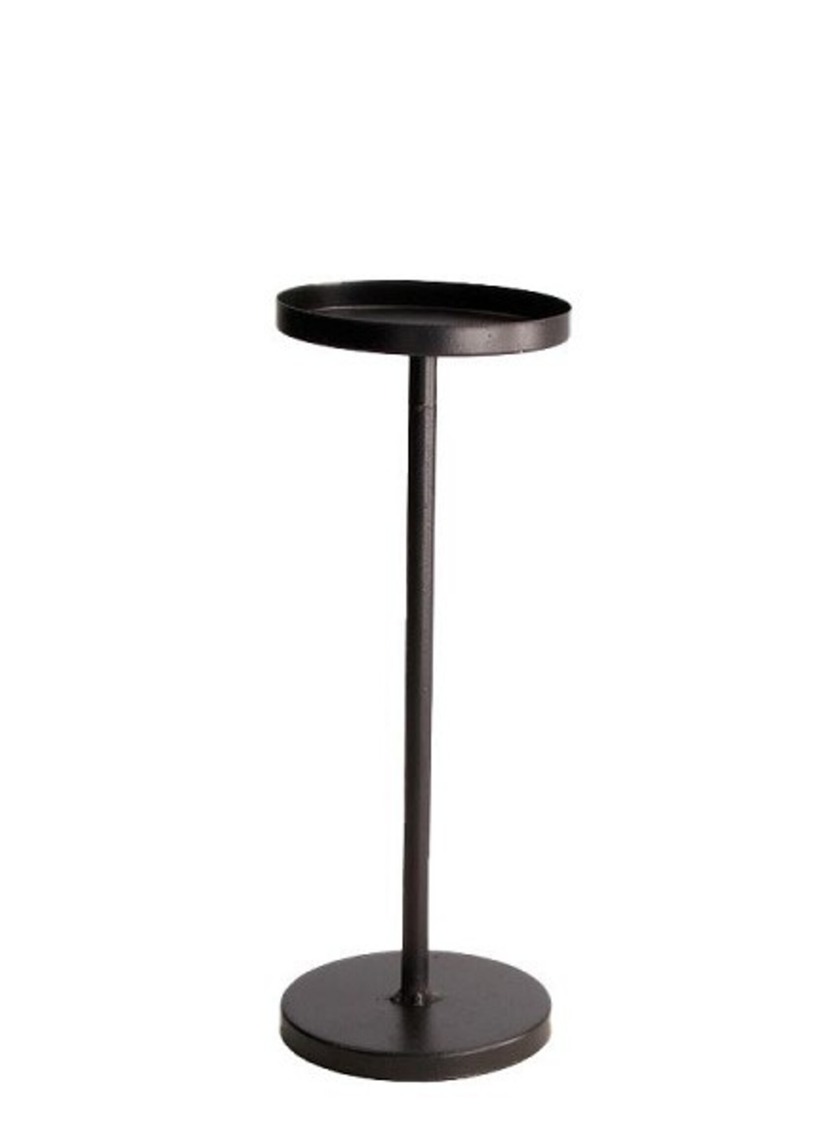 Kandelaar van metaal zwart Ø8.3x22cm