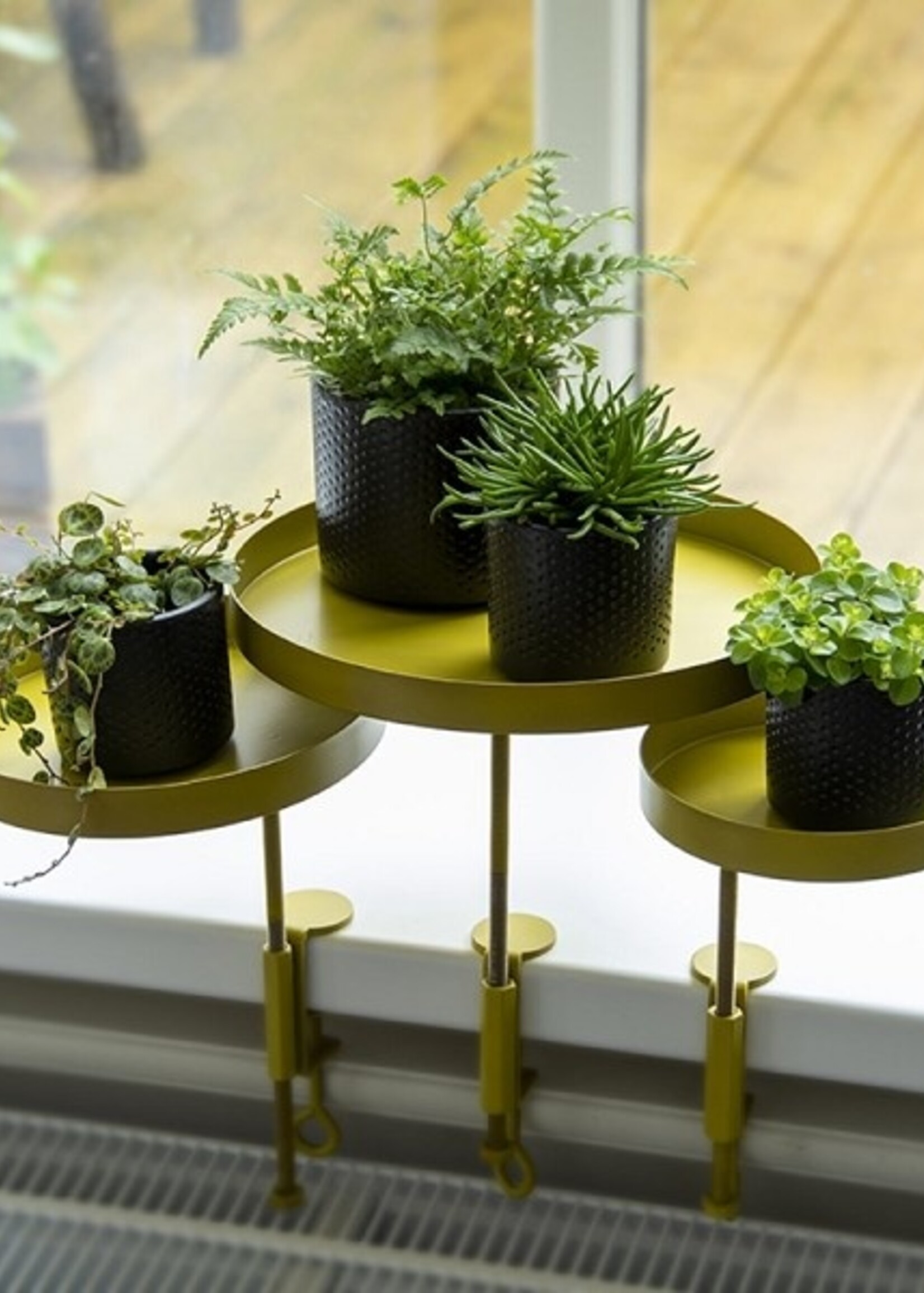 Esschert Design Ronde gouden vensterbankklem S Ø14xh20,9cm metaal