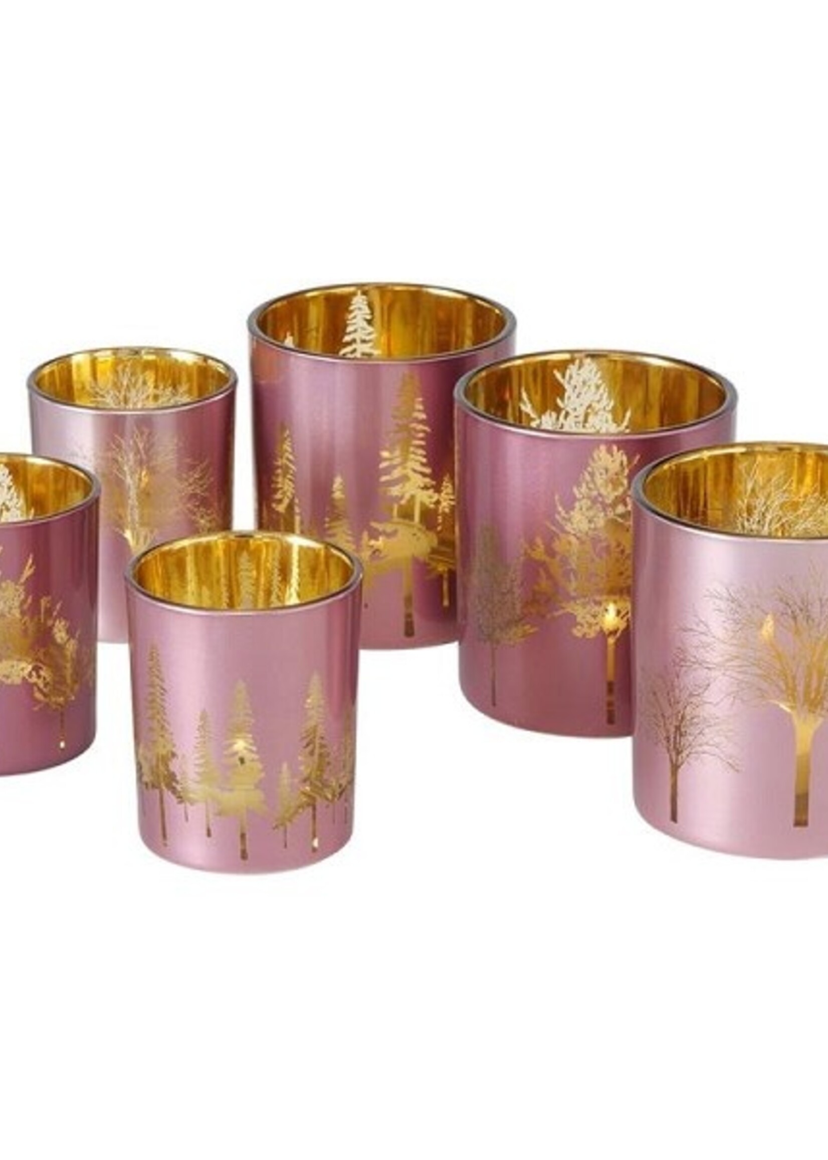 Boltze Home Theelichthouder 2-delig H8-en10cm Skove