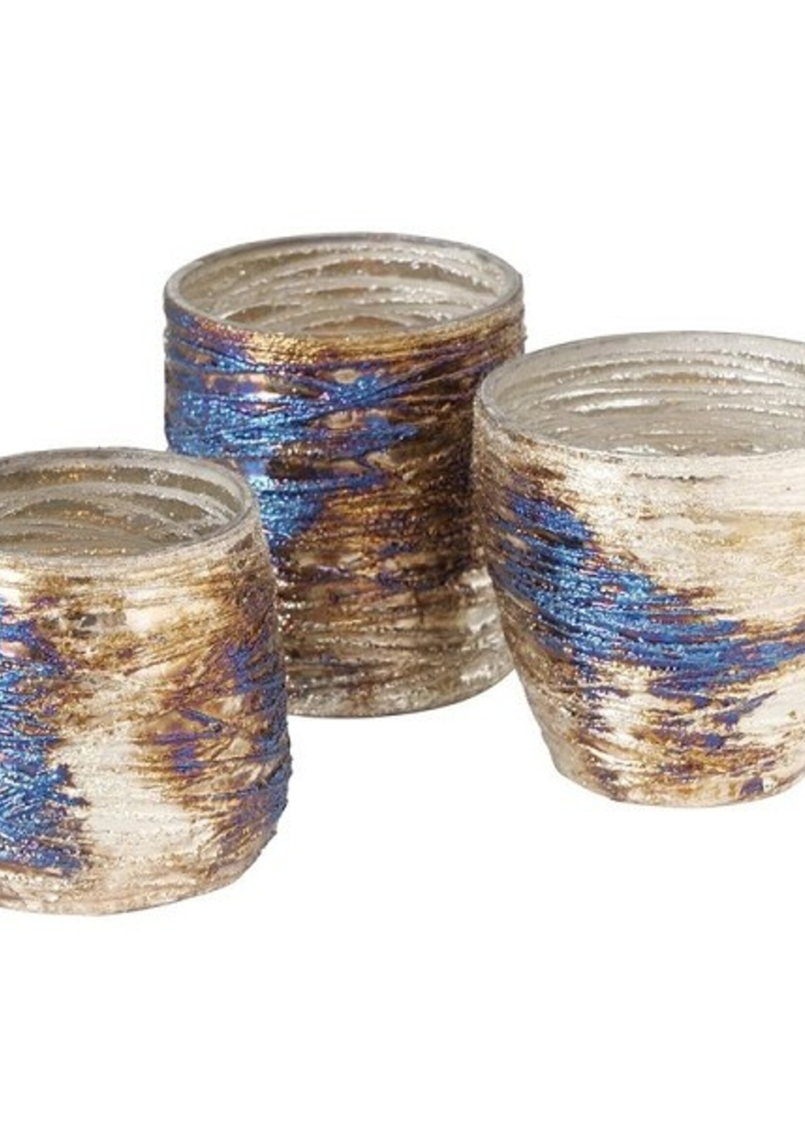 Boltze Home Theelichthouder glas Sheyla H8cm dia9cm multicolour