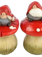 Paddenstoel met gnome dia8,5x15cm 2 assorti dessins