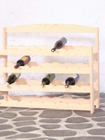 Grenenhouten Wijnrek voor 28 flessen 73,5x88,5x28cm
