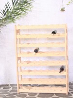 Grenenhouten Wijnrek voor 56 flessen 110x88,5x28cm
