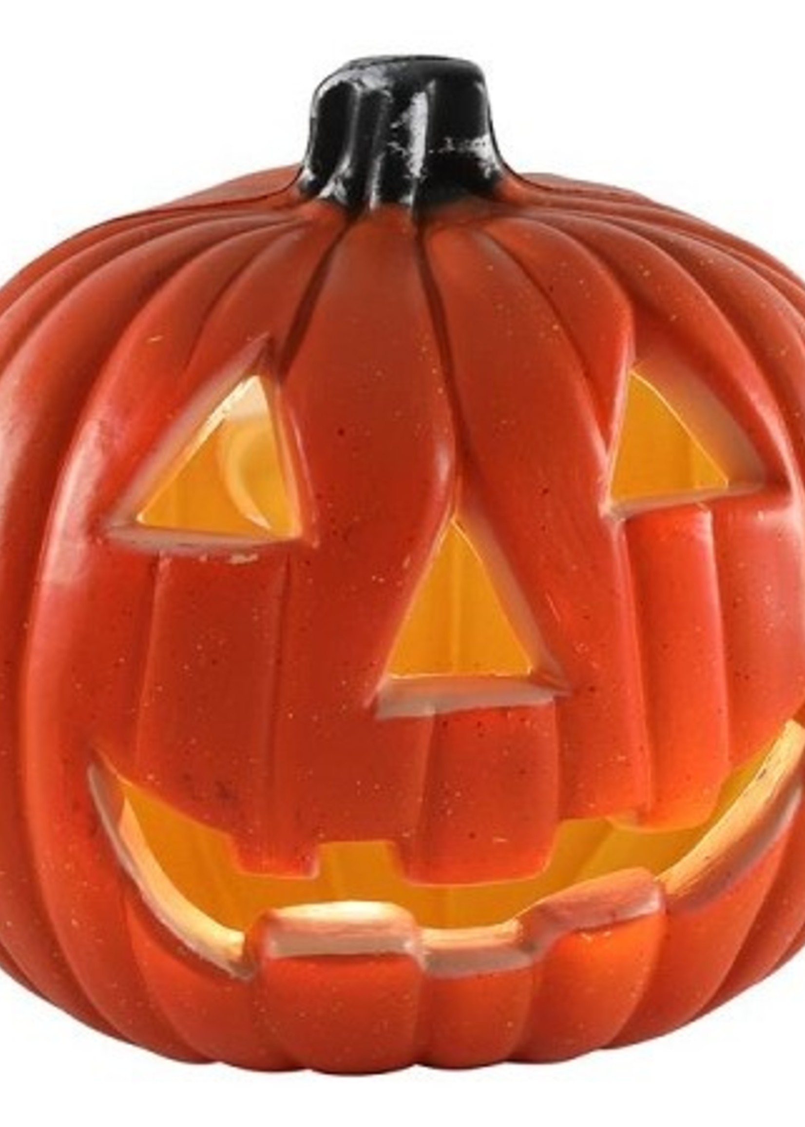 Halloween pompoen 20cm LED timer 2xAA