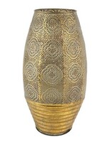 Lantaarn Jadida goud metaal dia14x27cm inclusief glaasje voor kaars