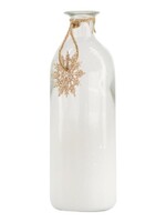 Fles van glas Ø7x20.5cm met decoratie