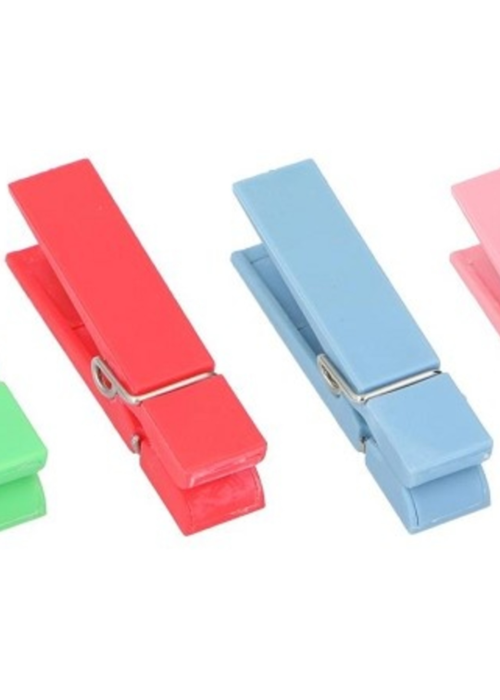 Memo Magneet knijpers 4 stuks op kaart 7x1,5cm