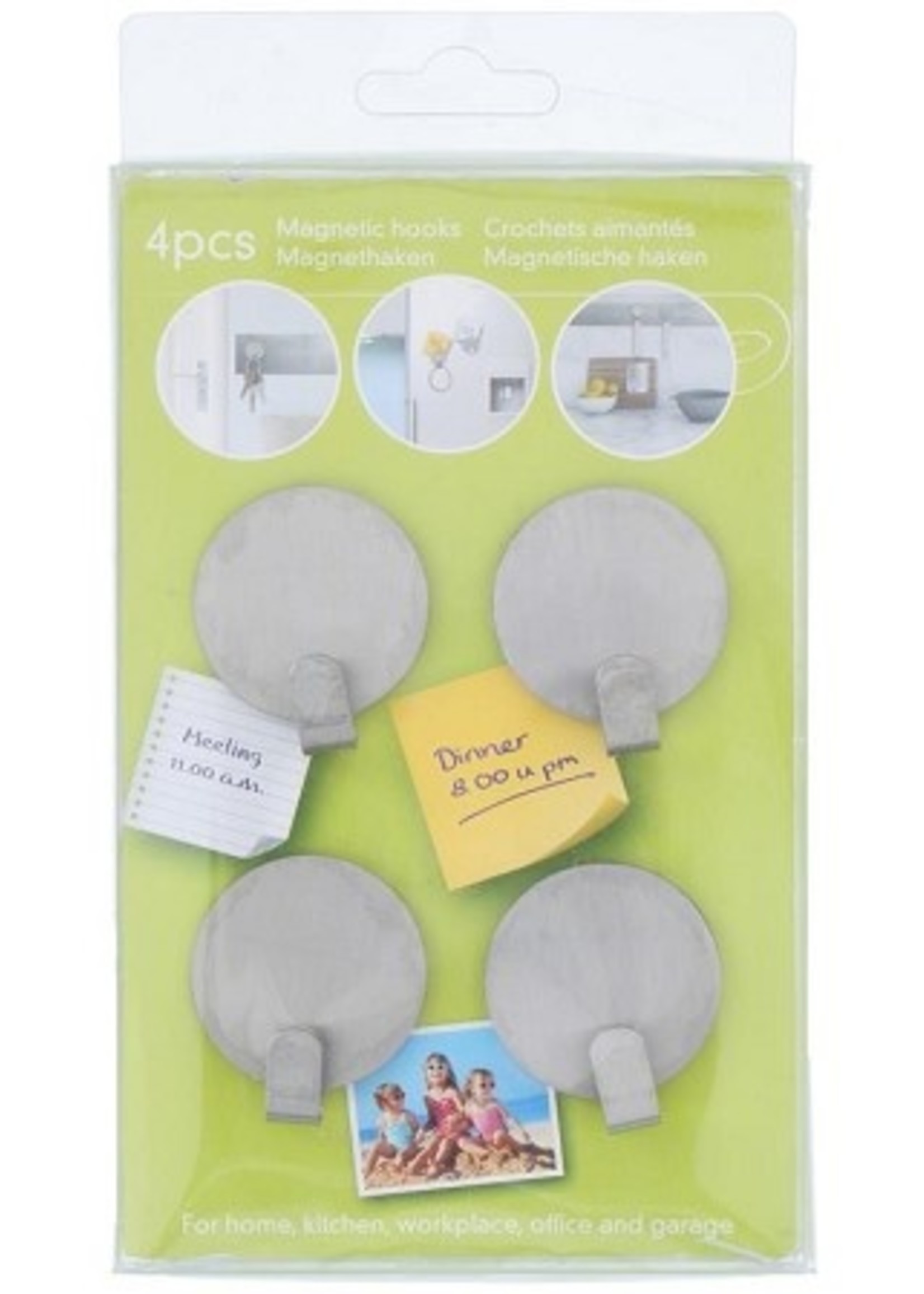 Magnetische haken 2 of 4 stuks op blister