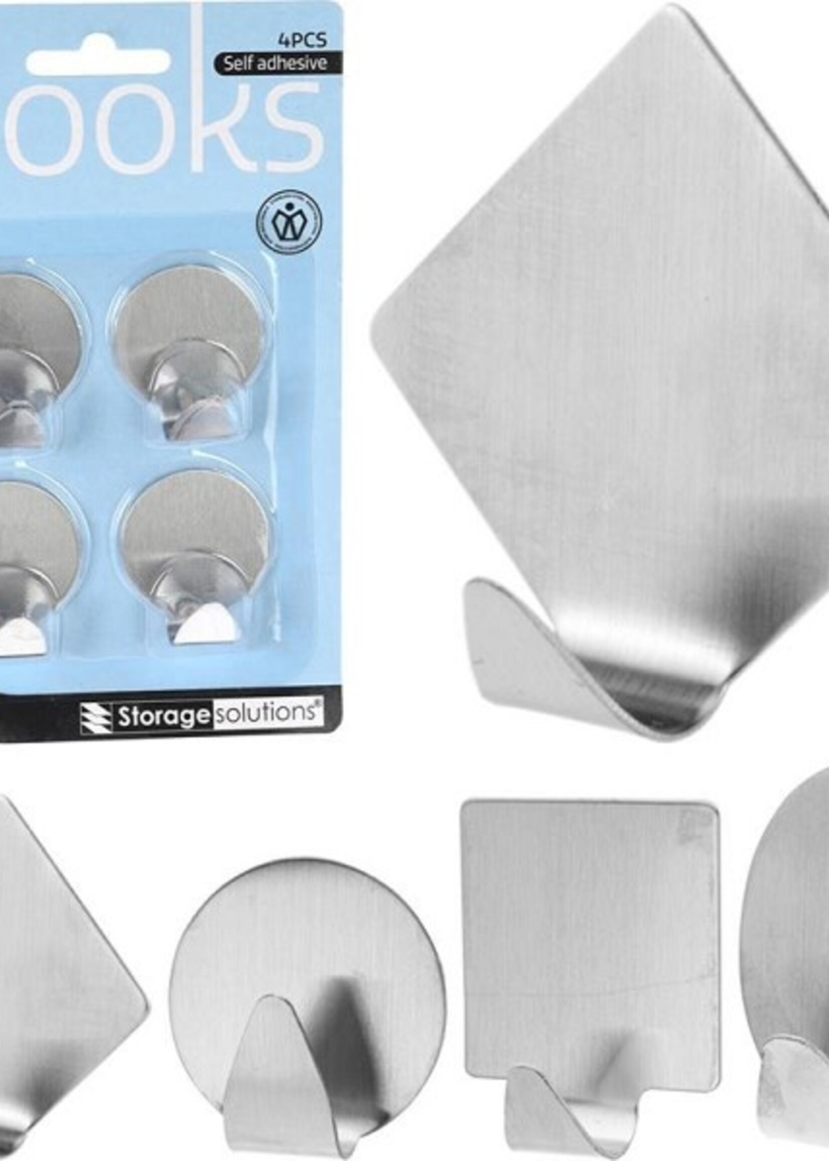 Haakjes Rvs Set Van 4Sts