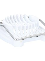 Alpina eiersnijder kunststof/RVS wit 8x10,5cm