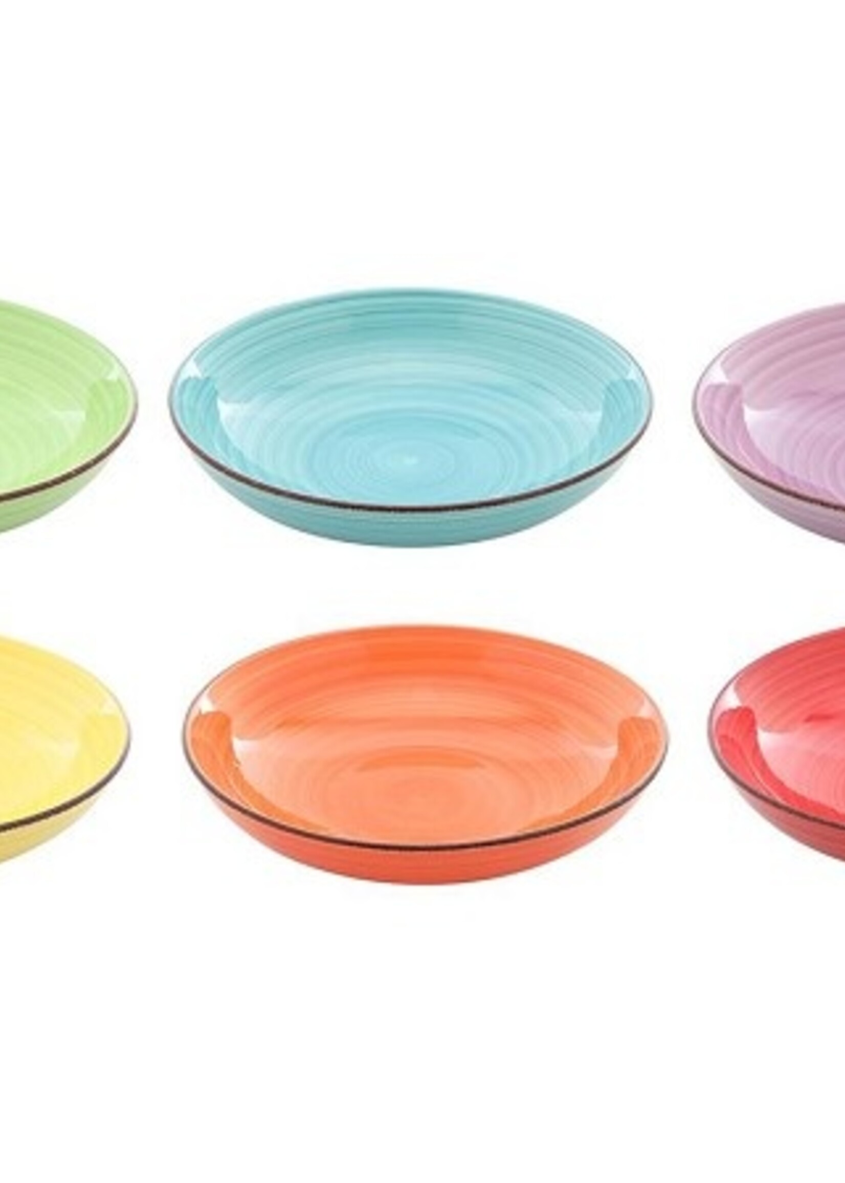 Schaal Ø23x6cm uni gemaakt van aardewerk