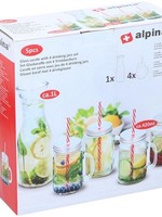 Alpina Karaf 1L met 4 drinkglazen 420ml