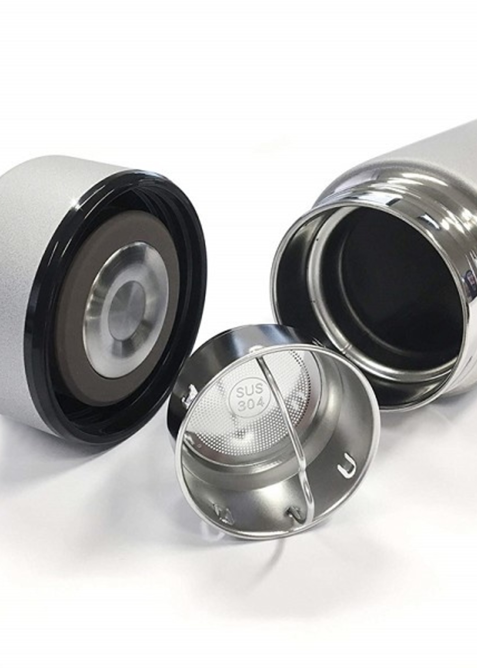 Melianda Isoleerfles RVS met uitneembaar theefilter 460ml zilver