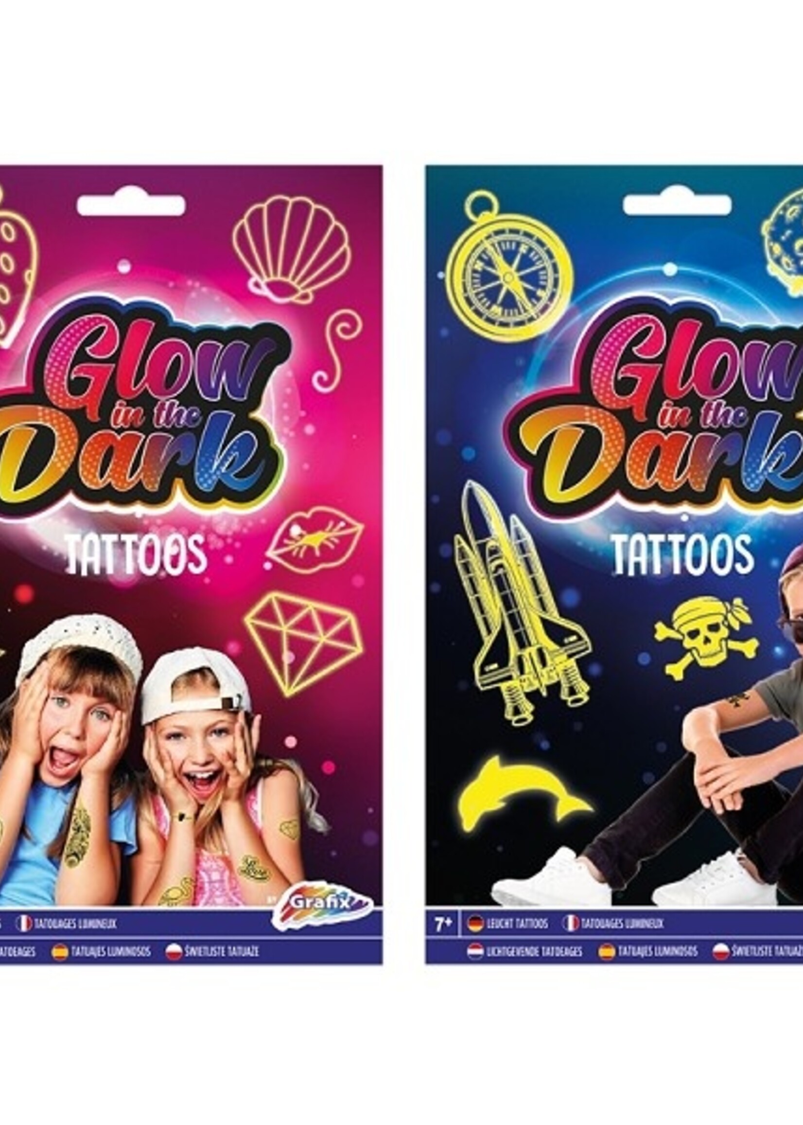 Grafix Glow In The Dark Tattoos 24x15cm