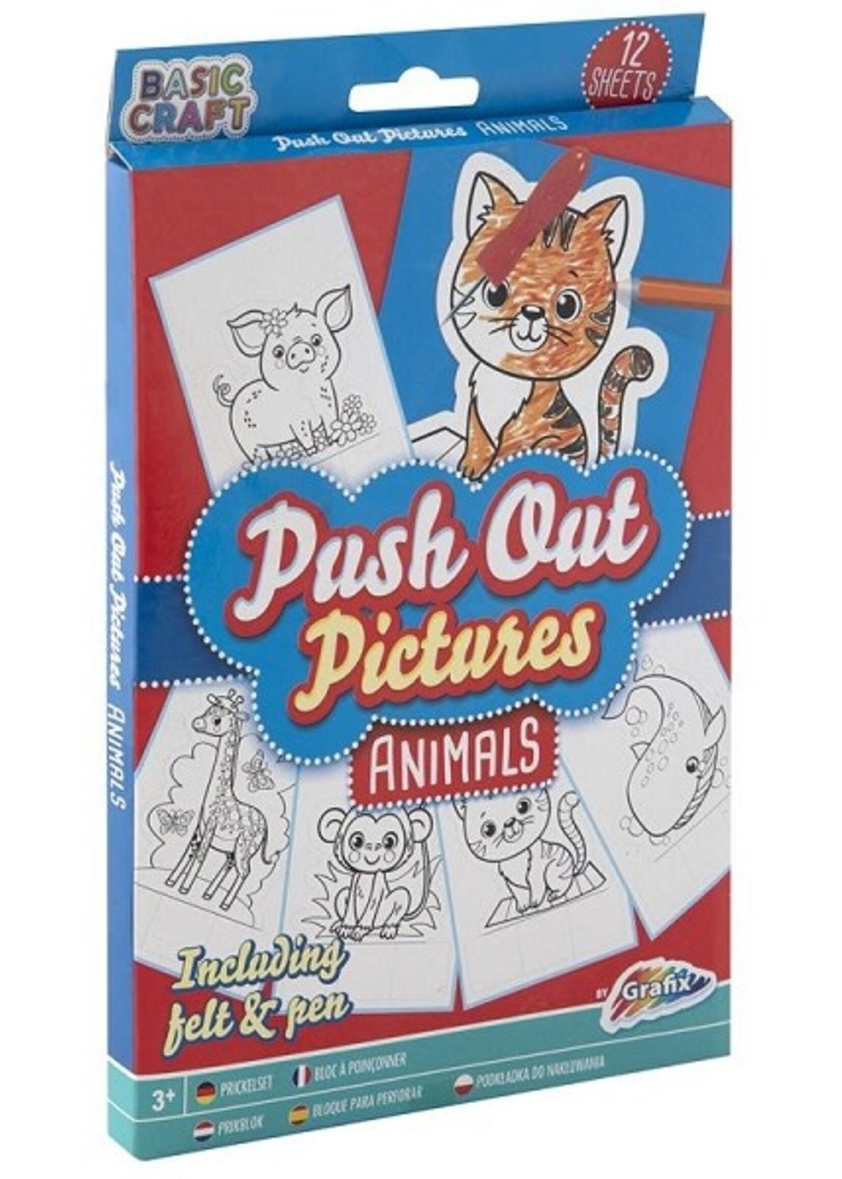 Grafix Prikkaarten 12 stuks in doosje 15x20cm