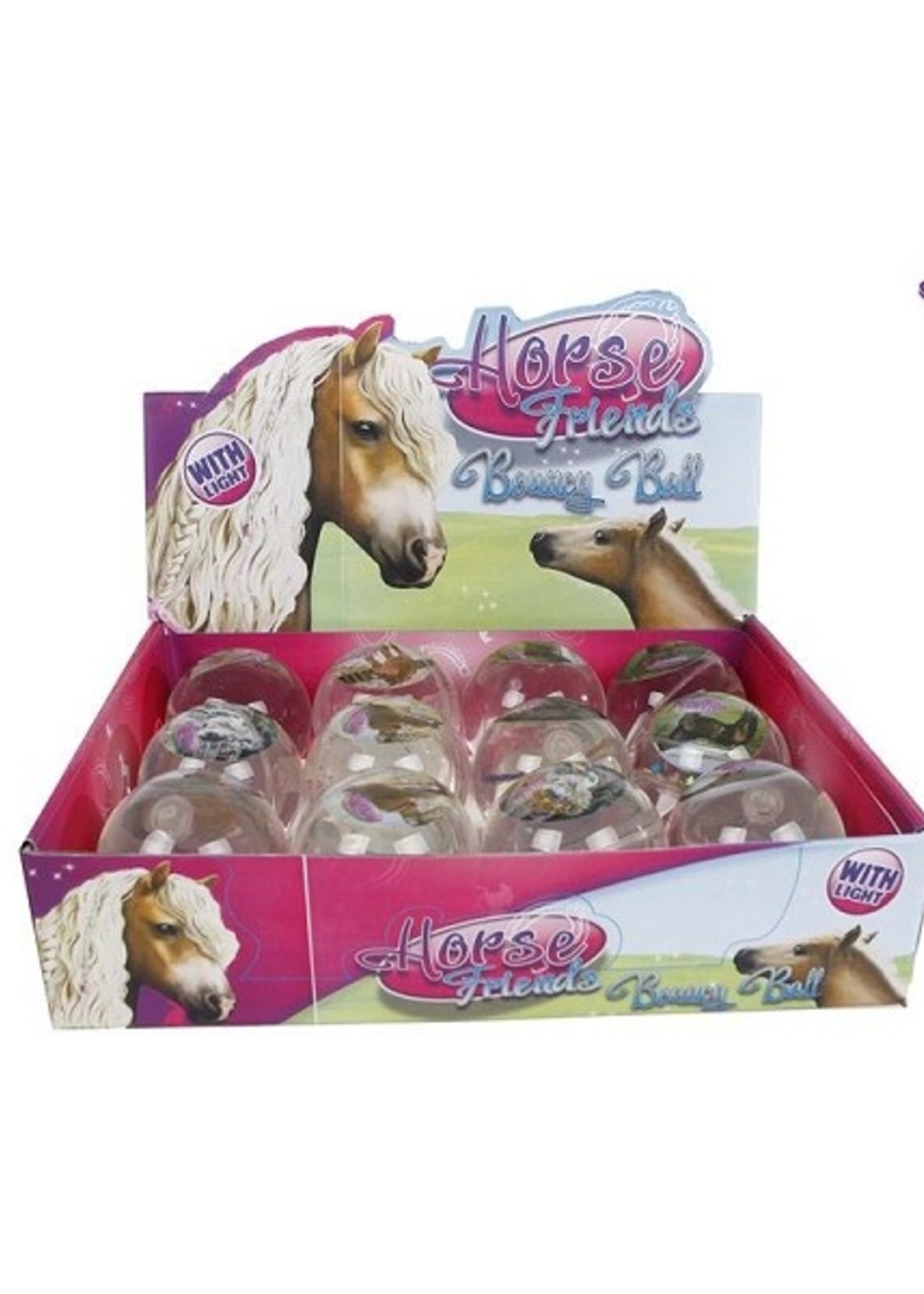Horse Friends stuiterbal met licht 6,5cm