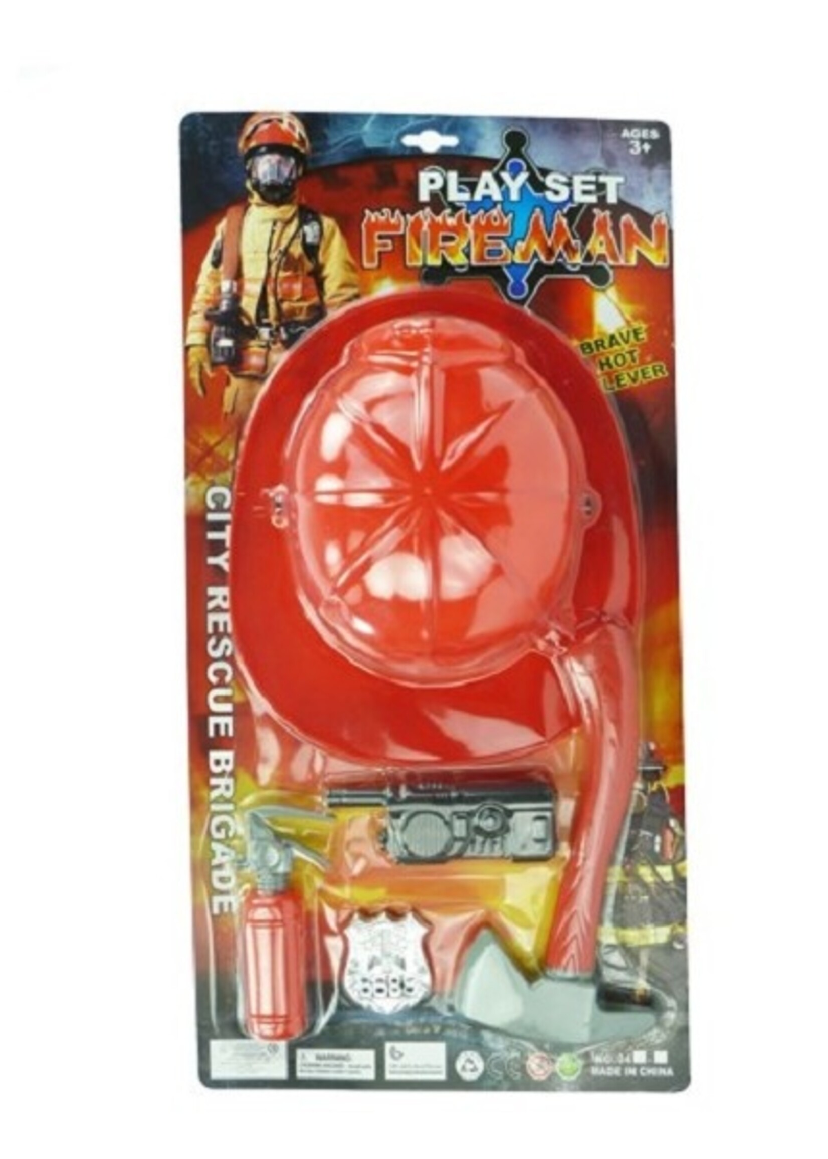 Brandweerhelm voor kinderen met accessoires