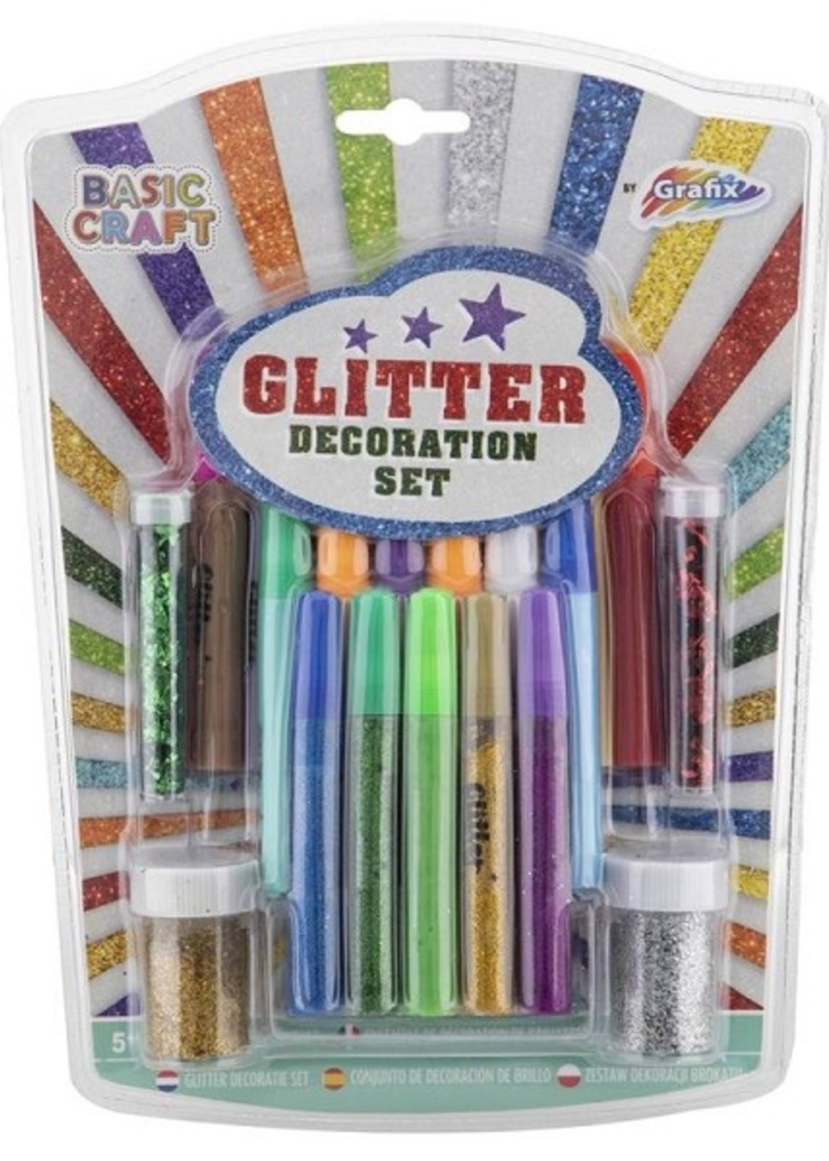 Grafix Glitter Decoratieset 17-delig