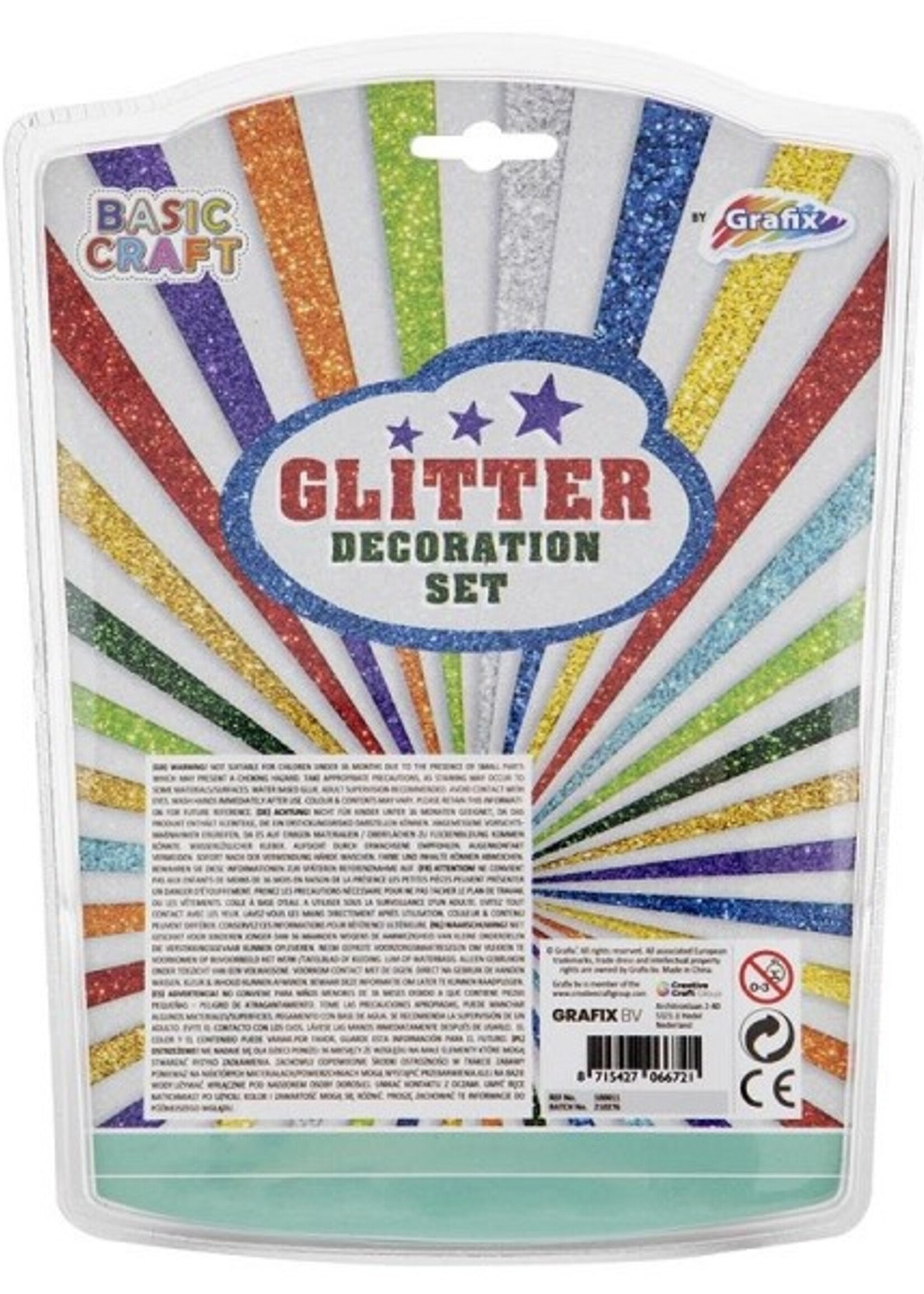 Grafix Glitter Decoratieset 17-delig