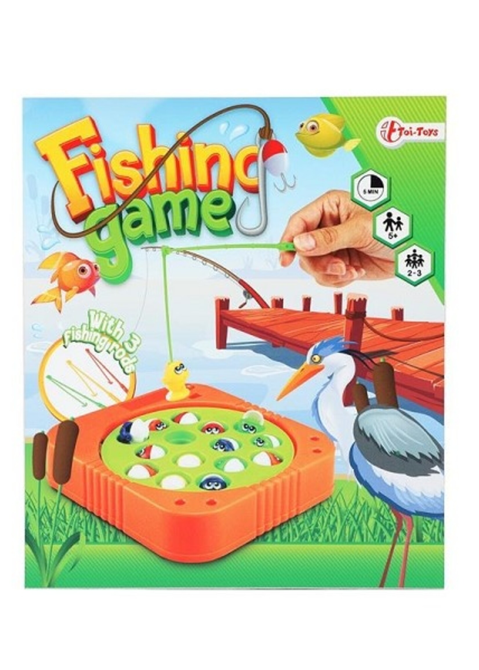 Toi Toys Elektronisch visspel Ø16cm met 3 hengels