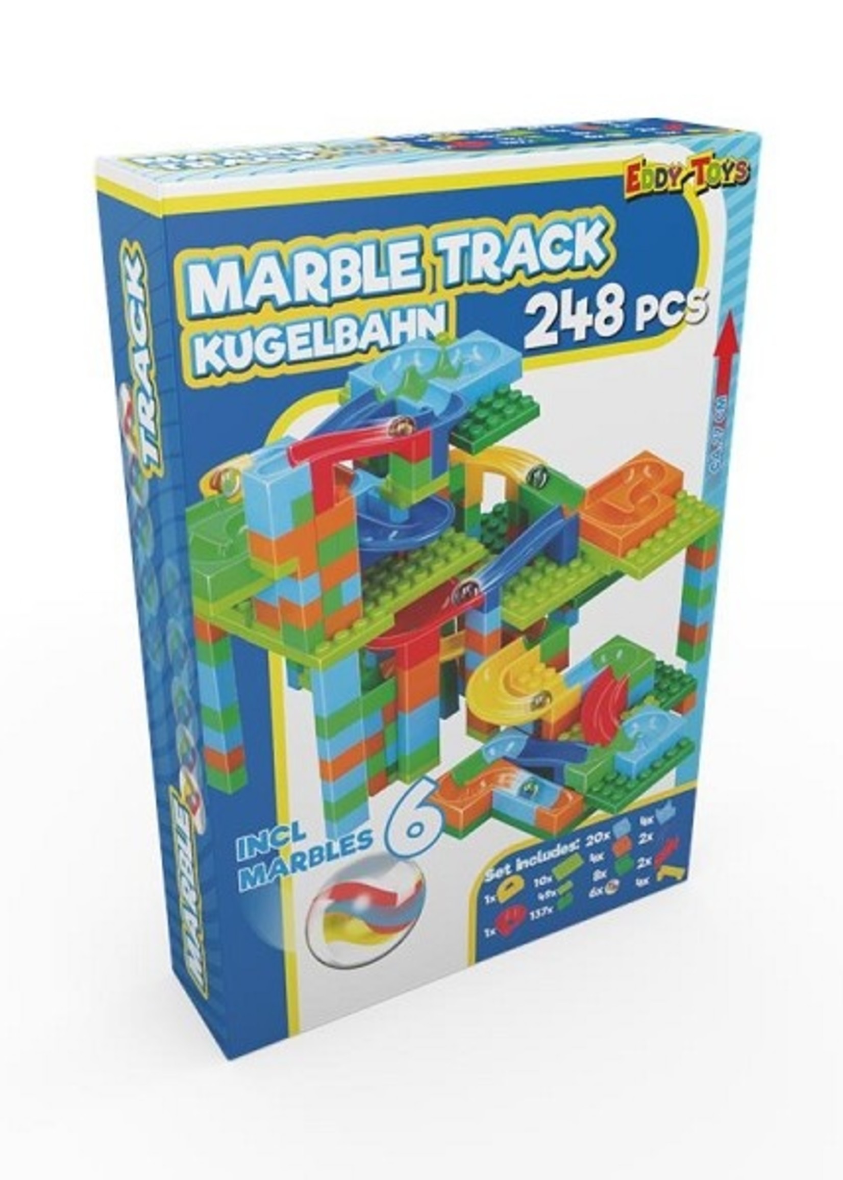 Eddy Toys Knikkerbaan 248-delig