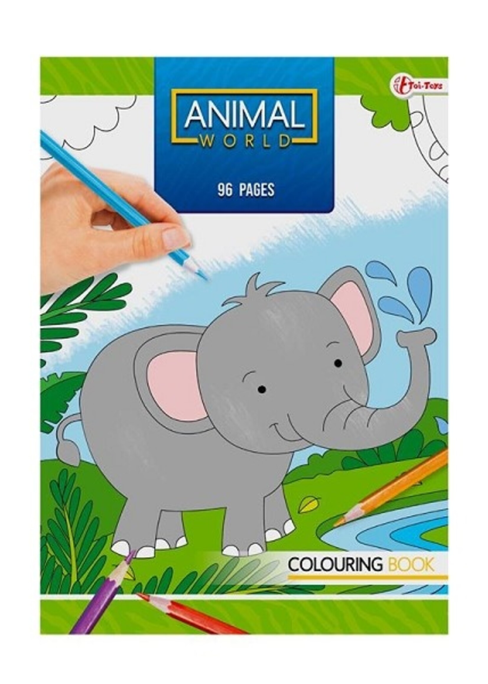 Toi Toys Super kleurboek 'Wilde dieren'-96blz.