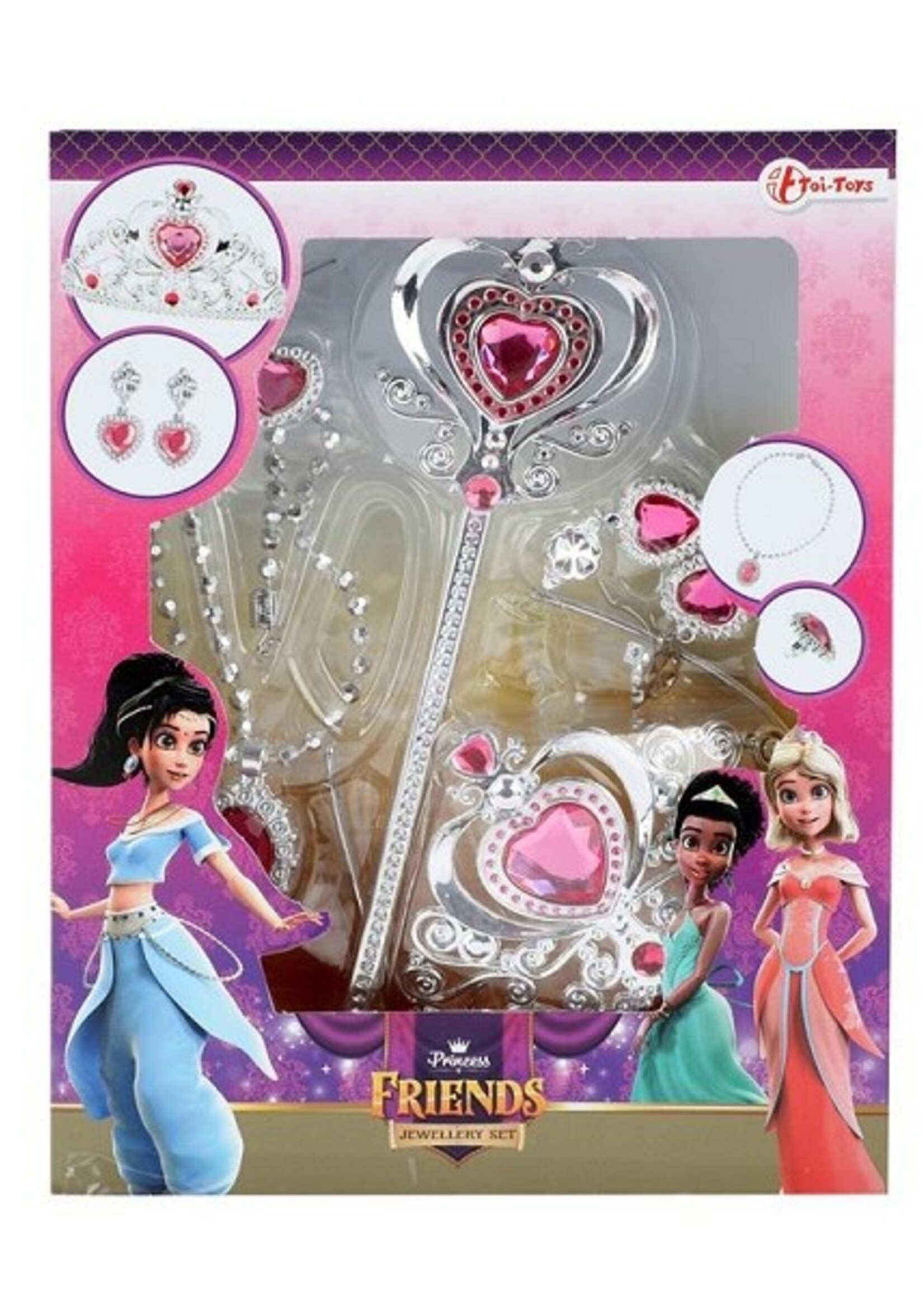 Toi Toys Sieradenset Prinses - tiara+staf